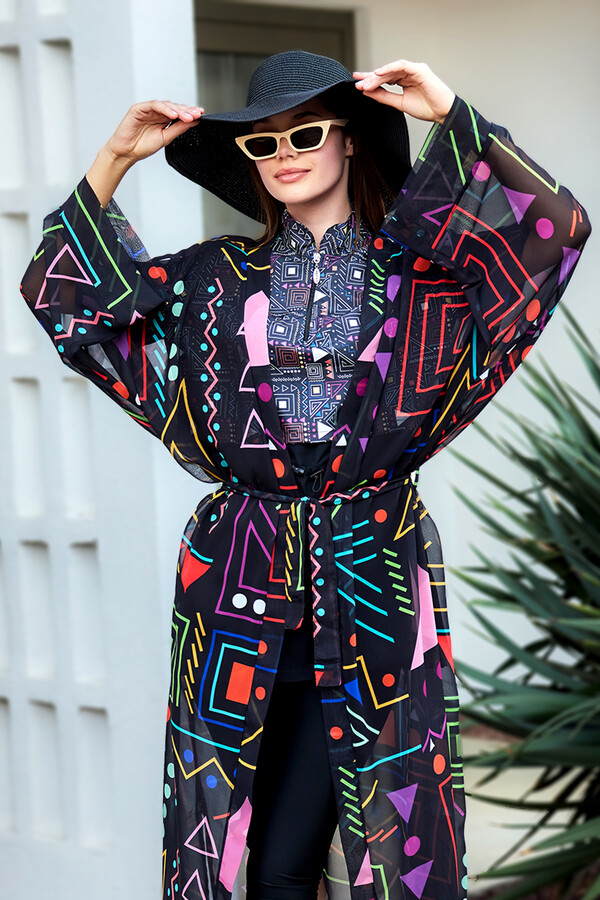 Single Kaftan Kimono Pareo Overlay - Thumbnail