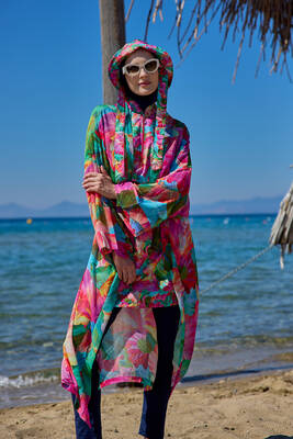 Remsa - Remsa Kaftan Kimono Pareo Print Cover-up