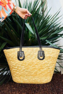 Remsa - Remsa Large Basket Weave Straw Beach Bag 024 Beige (1)