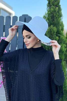 Remsa Mayo - Remsa Mayo Beach Please Yazılı Hasır Şapka Beyaz RŞ-35 (1)