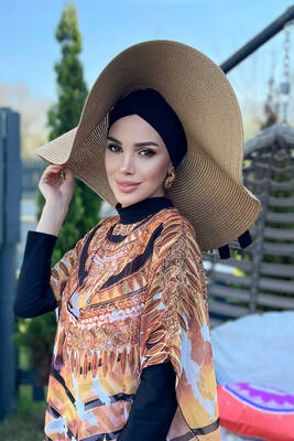 Remsa Mayo - Remsa Mayo Büyük Boy Hasır Şapka Camel RŞ-20 (1)