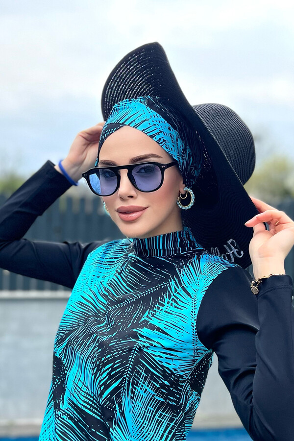 Remsa Mayo Hello Sunshine Yazılı Hasır Şapka Siyah RŞ-24 - Thumbnail