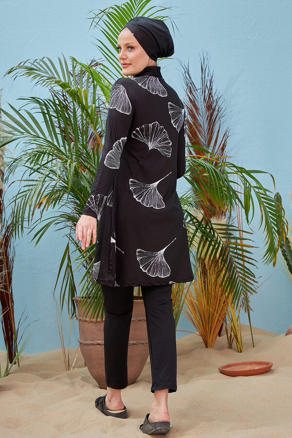 Remsa Mayo Likralı Tam Kapalı Tesettür Mayo 2208 Beyaz Rümeysa - Thumbnail