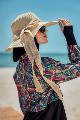 Remsa - Remsa Mayo Linen Ribbon Detailed Straw Hat Beige RŞ-106 (1)