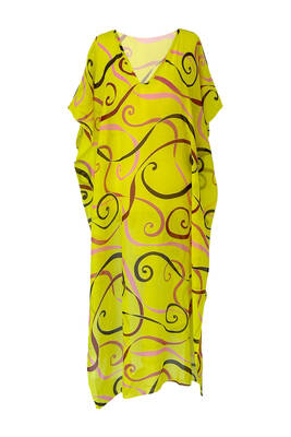 Remsa - Remsa Mayo Modest Swimsuit Patterned Single Kaftan Pareo REX-P01 Remsa - Remsa Mayo Modest Swimsuit Patterned Single Kaftan Pareo REX-P01