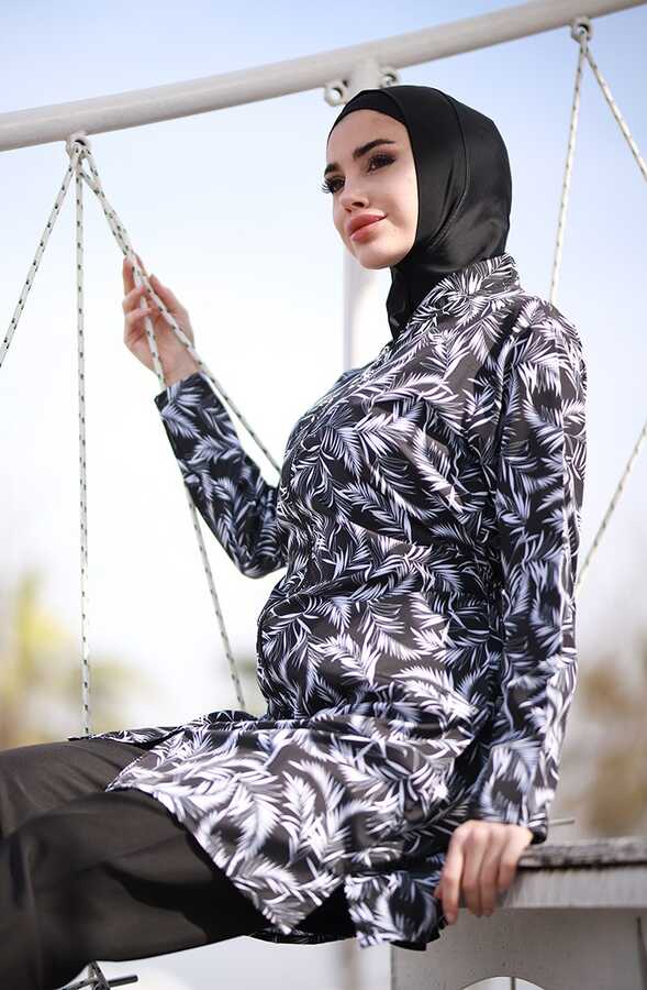 Remsa Mayo Paraşüt Tam Kapalı Tesettür Mayo 2005 BeyazYaprak - Thumbnail