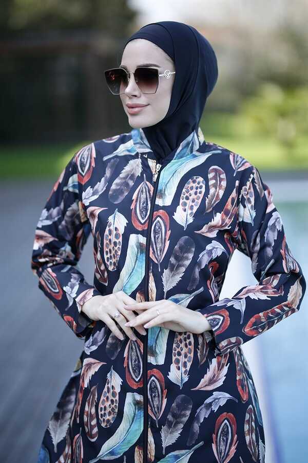 Remsa Mayo Paraşüt Tam Kapalı Tesettür Mayo Tüy 2108 Güzin - Thumbnail