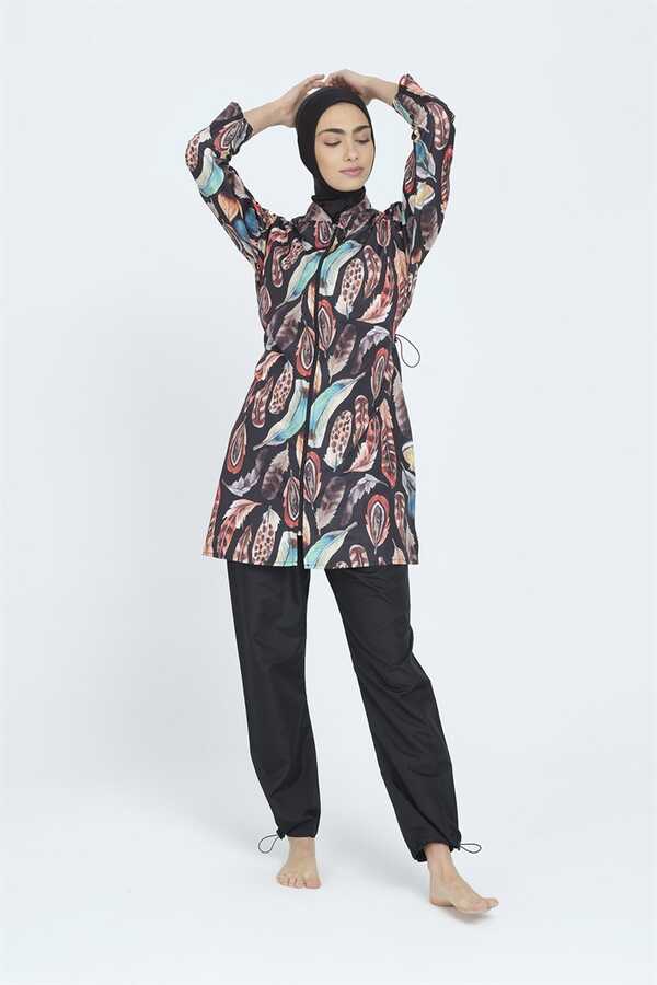 Remsa Mayo Paraşüt Tam Kapalı Tesettür Mayo Tüy 2108 Güzin - Thumbnail