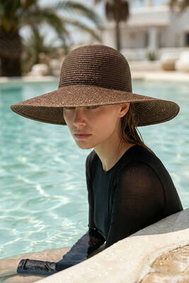 Remsa - Remsa Mayo Straw Hat RS-64 Solid Brown (1)