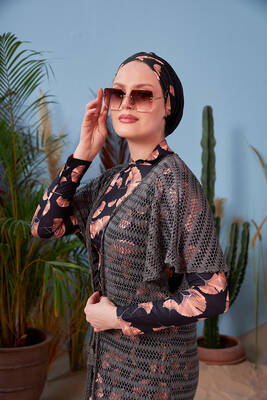 Remsa Mayo - Remsa Mayo Üzerine Önü Açık Örme Pareo 498-463 Haki