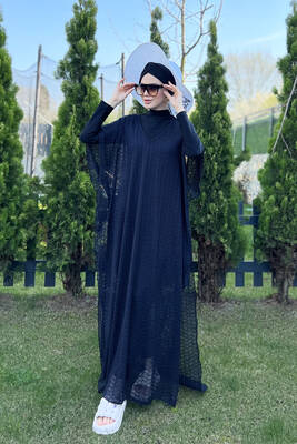 Remsa Mayo - Remsa Mayo Üzerine Örme Kaftan Pareo 430-T1 Siyah (1)