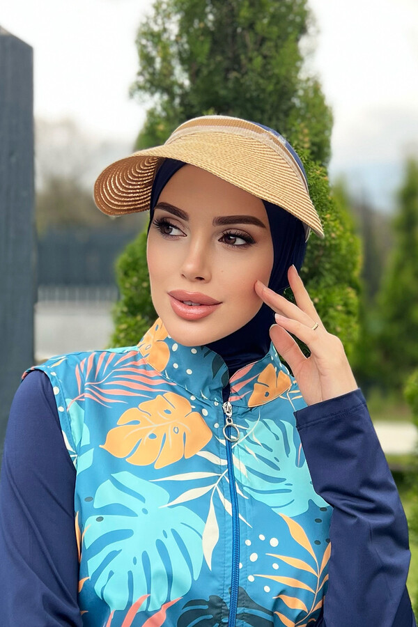 Remsa Mayo Vizör Hasır Şapka Güneş Koruyucu Siperlik Camel Rş-36