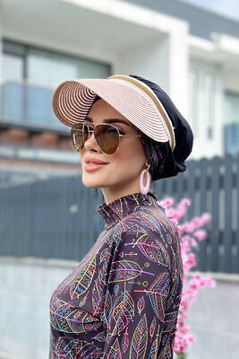 Remsa Mayo - Remsa Mayo Vizör Hasır Şapka Güneş Koruyucu Siperlik Pudra RŞ-47