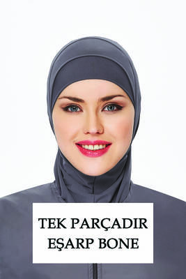 Remsa Mayo - Remsa Mayo Yüzücü Eşarp Havuz Deniz Eşarp RBE-01 Gri01 (1)