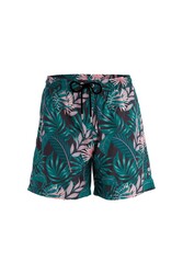 Lapieno - Remsa Men's Blue Sea Shorts Hawaii Patterned Damian S138 Black