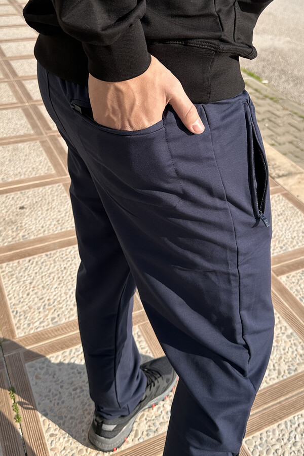 Remsa Men's Sweatpants with Elastic Waist and Cuffs, 3 Pocket Joggers - Thumbnail