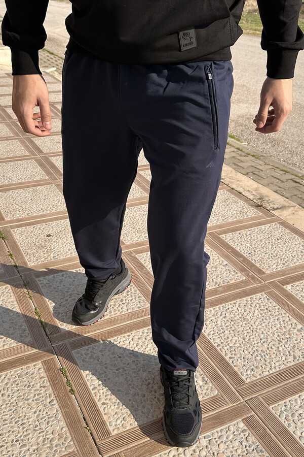 Remsa Men's Sweatpants with Elastic Waist and Cuffs, 3 Pocket Joggers - Thumbnail