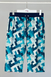 Remsa Mayo - Remsa Men's Pool and Sea Long Capri Shorts Swimsuit RK003 Blue