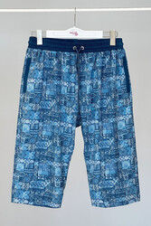 Remsa Mayo - Remsa Men's Pool and Sea Long Capri Shorts Swimsuit RK007 Blue Tile