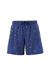 Lapieno - Remsa Men's Pool Swim Shorts Crocodile Patterned Kerry S132 Dark Navy Blue 