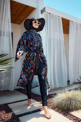 Remsa - Remsa Modest Swim Kaftan Kimono Cover-Up Black04 RP035 Rain (1) Remsa - Remsa Modest Swim Kaftan Kimono Cover-Up Black04 RP035 Rain (1)