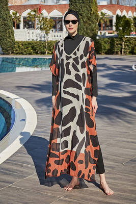 Remsa - Remsa Modest Swimsuit Design One-Piece Kaftan Pareo RDP002 Large Dots (1) Remsa - Remsa Modest Swimsuit Design One-Piece Kaftan Pareo RDP002 Large Dots (1)