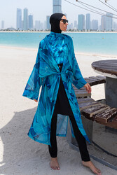 Remsa Mayo - Remsa Modest Swimsuit with Single Kaftan Kimono Pareo RP014 Berrin