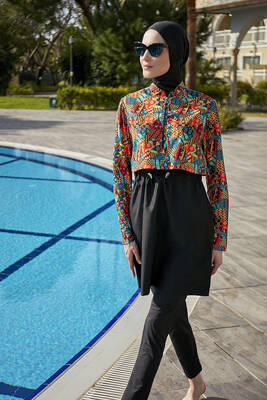 Remsa - Remsa Parachute Front-Covered Full Coverage Modest Swimwear R117 Büşra (1) Remsa - Remsa Parachute Front-Covered Full Coverage Modest Swimwear R117 Büşra (1)