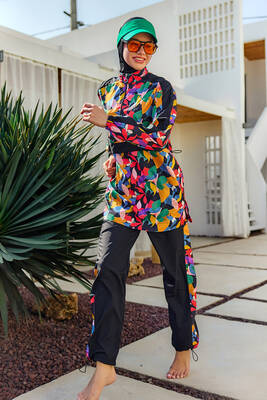 Remsa - Remsa Parachute Full Cover Hijab Swimsuit R4703 Sariye Remsa - Remsa Parachute Full Cover Hijab Swimsuit R4703 Sariye