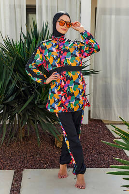 Remsa - Remsa Parachute Full Cover Hijab Swimsuit R4703 Sariye (1) Remsa - Remsa Parachute Full Cover Hijab Swimsuit R4703 Sariye (1)