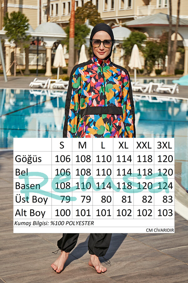 Remsa Parachute Full-Cover Modest Swimwear Set - Thumbnail