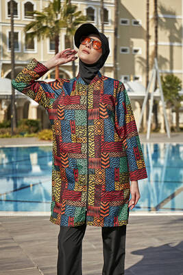 Remsa - Remsa Parachute Full Coverage Burkini R4603 Cemre (1) Remsa - Remsa Parachute Full Coverage Burkini R4603 Cemre (1)