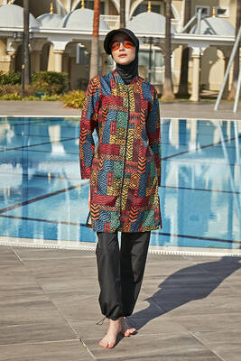 Remsa - Remsa Parachute Full Coverage Burkini R4603 Cemre Remsa - Remsa Parachute Full Coverage Burkini R4603 Cemre