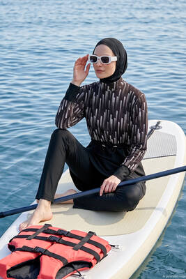 Remsa - Remsa Parachute Sports Lycra Full Coverage Hijab Swimsuit R109 Elvan