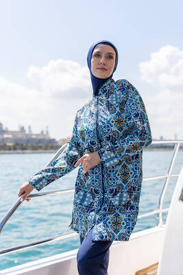 Remsa - Remsa Paraşüt Fully Covered Hijab Swimsuit R122 İznik (1) Remsa - Remsa Paraşüt Fully Covered Hijab Swimsuit R122 İznik (1)