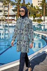 Remsa Mayo - Remsa Paraşüt Fully Covered Hijab Swimsuit R122 İznik