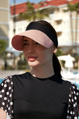 Remsa - Remsa Powder Foldable Straw Visor Hat Sun Protective Visor RŞ-43 (1)