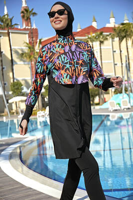 Remsa - Remsa R105 Mercani Full Cover Islamic Swimsuit with Front Cover Remsa - Remsa R105 Mercani Full Cover Islamic Swimsuit with Front Cover