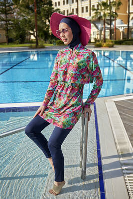 Remsa - Remsa R112 Ayşe Full Cover Islamic Swimsuit with Front Cover (1)