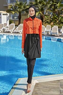 Remsa - Remsa R116 Sahil Full Cover Islamic Swimsuit with Front Cover (1) Remsa - Remsa R116 Sahil Full Cover Islamic Swimsuit with Front Cover (1)