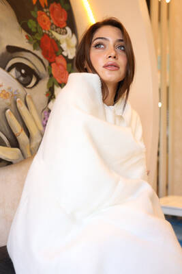 Remsa - Remsa Soft Textured Thick Plain Scarf Shoulder Shawl 70X180 cm 1206 Ecru (1)