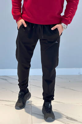 Remsa Sportswear - Remsa Sport Men's Elastic Waistband Pocketed Tracksuit Bottoms 3708 Black (1)