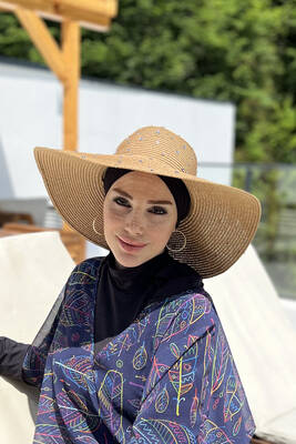 Remsa - Remsa Stone Straw Hat RŞ-96 Camel (1) Remsa - Remsa Stone Straw Hat RŞ-96 Camel (1)