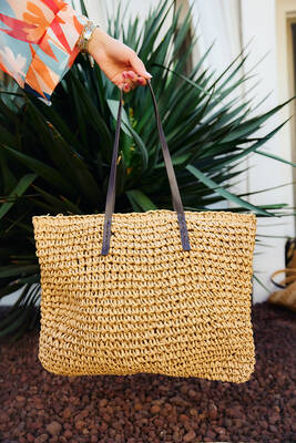 Remsa - Remsa Straw Beach Bag 011 Camel (1)