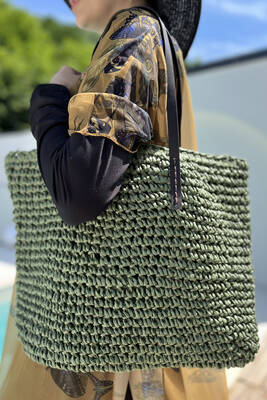 Remsa - Remsa Straw Beach Bag 011 Khaki (1)