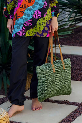 Remsa - Remsa Straw Beach Bag 015 Khaki (1)