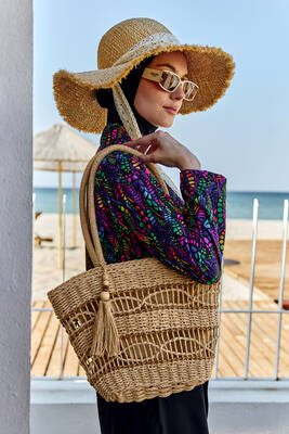 Remsa - Remsa Straw Beach Bag 020 Camel01