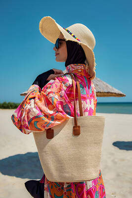 Remsa - Remsa Straw Beach Bag 025 Beige