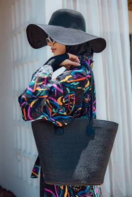 Remsa - Remsa Straw Beach Bag 025 Black