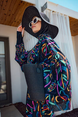 Remsa - Remsa Straw Beach Bag 025 Black (1)